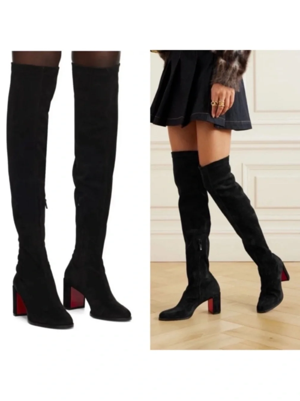 Christian Louboutin Stretchadoxa 70mm suede over the knee boots RETAIL 2,995